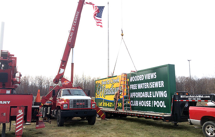 pylon sign construction