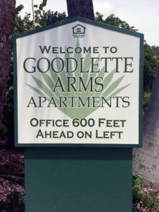 florida apartment complex sign