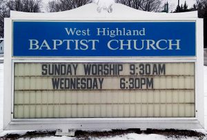 church sign restoration before