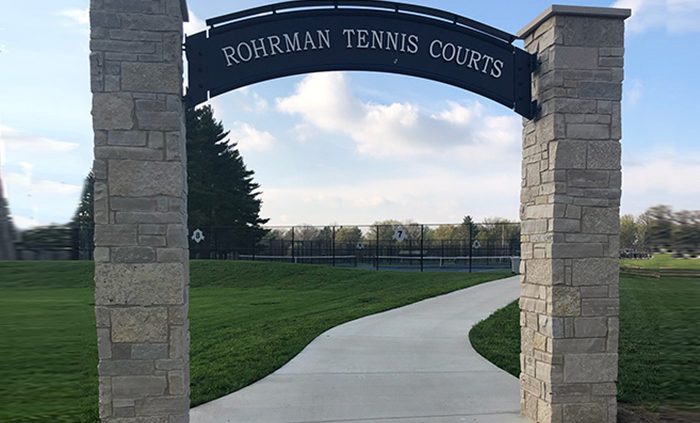 archway entrance tennis court