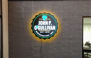 push through illuminated letter sign