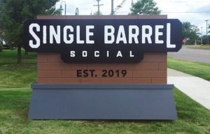 custom fabricated cabinet sign