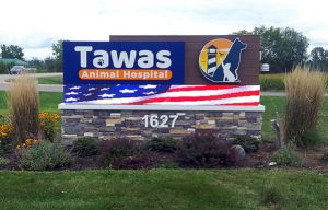 Monument sign digital message board tawas mi