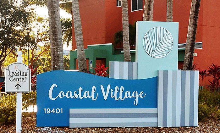 apartment condo sign, Fort Myers, Florida