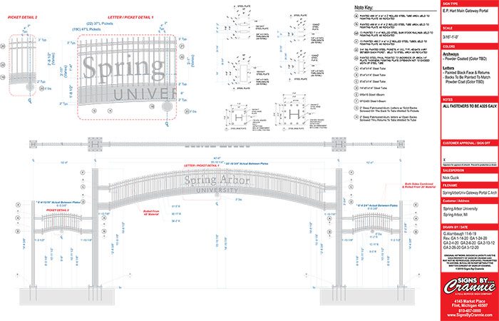 Birch Run, Michigan Arch – Outdoor Business Signs, LED Signs