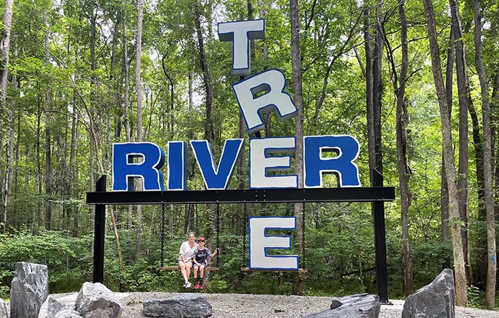 large metal letters sign