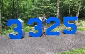 large metal numbers sign